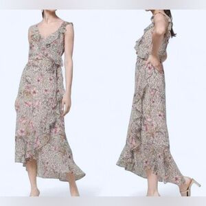 White House Black Market Asymmetrical Floral Dress